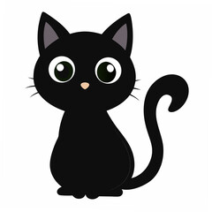black cat cartoon