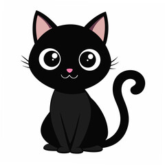 black cat cartoon