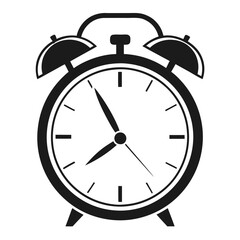 Alarm Clock Vector Silhouette for Timeless Designs