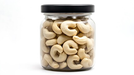 A Glass Jar Filled with Cashews