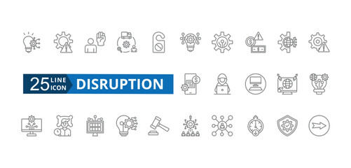 Disruption icon set