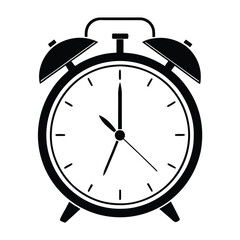 Minimal Timepiece Icon of Classic Alarm Clock
