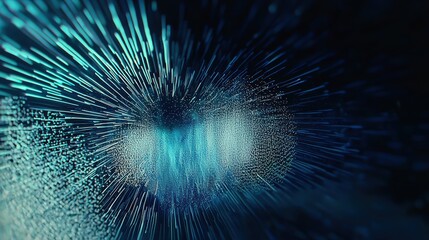 Dynamic data visualization abstract space digital art interactive environment close-up technology concept