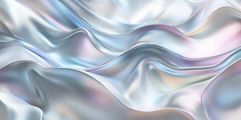 Obraz premium Abstract iridescent flowing fabric