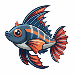 vector illustration of a fish