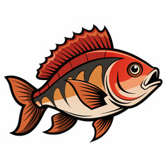 vector illustration of a fish
