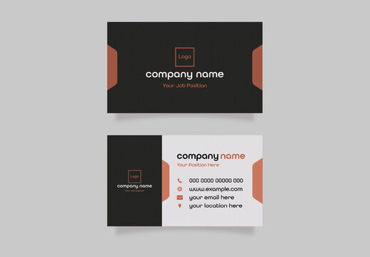 Red And Black Corporate Financial Advisor Business Card