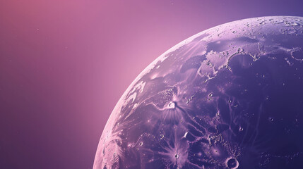 Naklejka premium stunning celestial view of planet with smooth gradient background, showcasing intricate surface details and soft glow