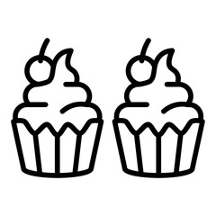 Two Cupcakes With Cherries