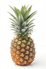 Fototapeta premium Textured Pineapple on White Background