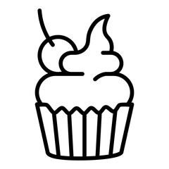 Cupcake with Cherry Topping