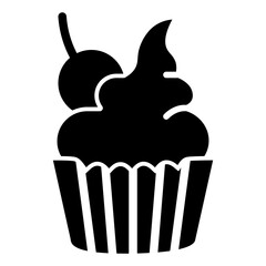 Cupcake with Cherry Topping