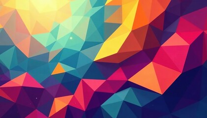 Obraz premium Abstract geometric shapes, vibrant color palette, pattern, style