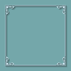 Vintage frame gold floral ornament