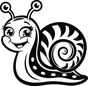 recommend clip art: Cute and Funny cartoon snail vector illustration, cartoon snail line art vector, cartoon snail silhouette vector art