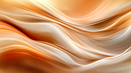 Obraz premium Abstract Orange and Beige Waves.
