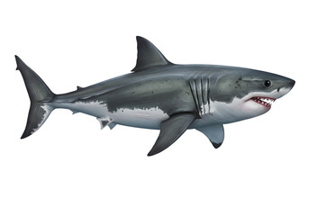 Fototapeta premium big shark isolated on white or transparent png