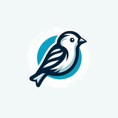 Fototapeta premium flat vector logo of a sparrow
