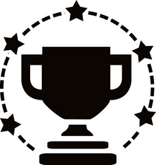 Trophy Icon with Transparent Background &ndash; Award and Achievement Illustration