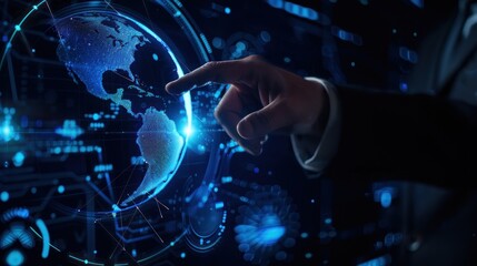 Fototapeta premium Global Network Technology