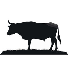 Minimalist Cow Silhouette Vector Art