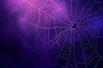 purple background with spider webs Halloween design, flat vector illustration of cobwebs on a dark blue backdrop for a web banner or packaging paper texture,

