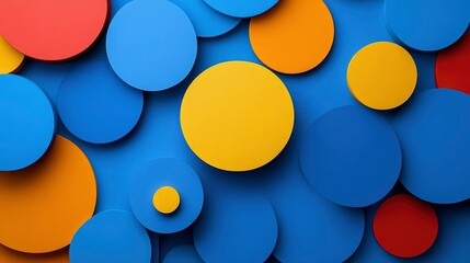 Abstract Colorful Overlapping Circles Background