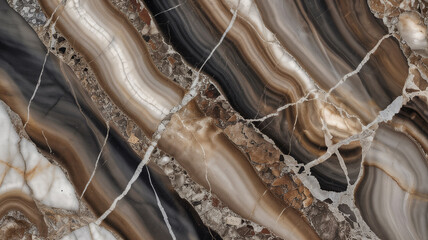 Marble texture brown and beige tones intricate veining, natural stone pattern high resolution detailed surface polished finish, geological formation luxury