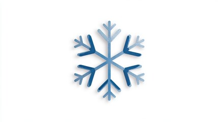 Magnificent closeup of an intricate snowflake crystal on a pristine white background