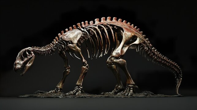 Ancient Dinosaur Skeleton: A Prehistoric Fossil Marvel