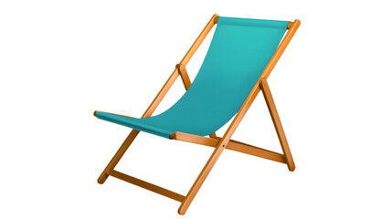 A beach chair on the sandy beach with a relaxing summer vibe.
