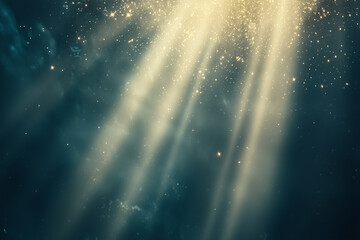 A beautiful sunrays in the sky