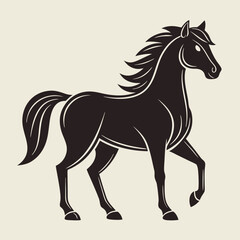Elegant Equestrian Horse Jumping Black Icon