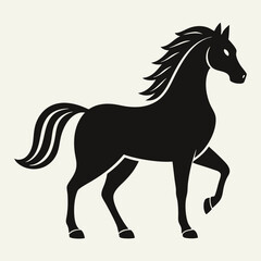 Powerful Horse Jumping Silhouette Vector Design