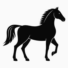 Minimalist Jumping Horse Silhouette for Bold Projects