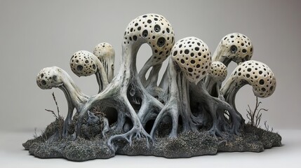 Surreal Organic Sculptures: Whimsical Fantasy Flora