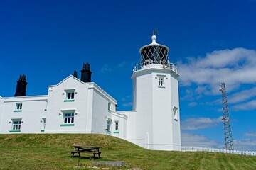 Lizard Point England - 9 June 2024 - Lizard Wireless Station on Lizard Peninsula in Cornwall England is the place where Guglielmo Marconi did his wireless experiments