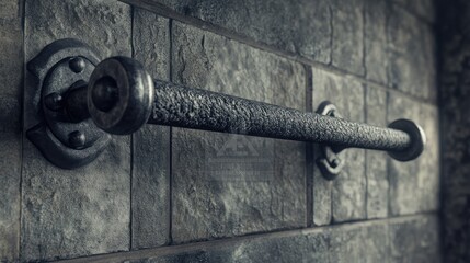 Cushioned wall bar system with grip pads and support