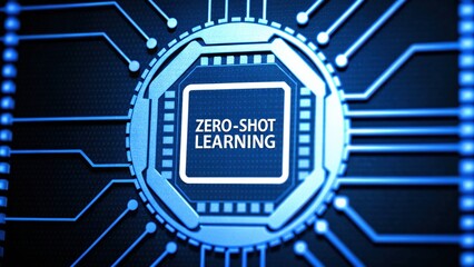 Obraz premium Digital circuit board featuring the phrase 