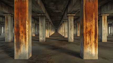 Fototapeta premium High metal content soil beneath decommissioned battery plant