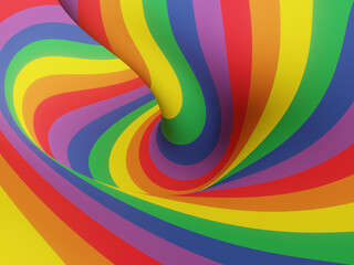 Abstract wavy rainbow colors background