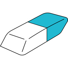 Eraser Illustration with Line