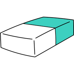 Eraser Illustration with Line