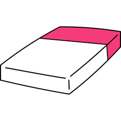 Eraser Illustration with Line