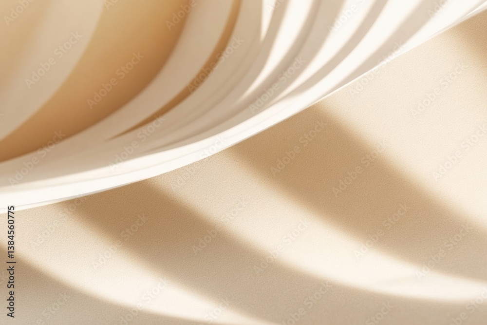 Poster calm desert atmosphere with soft sand dunes creating gentle shadows and neutral beige tones in a min