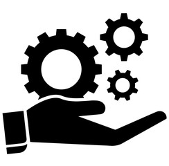  Hand Holding Three Gear Wheels – Technical Support, Innovation, Engineering, Industrial Processes, Problem Solving, and the Human Role in Technology and Machinery