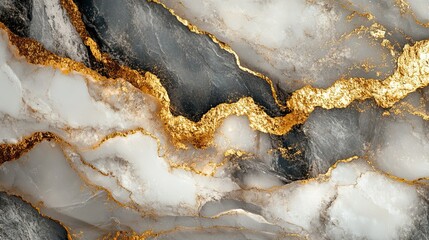 A sophisticated marble texture in shades of white, gold, and gray