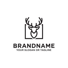 Deer Logo Design, Deer Head Logo Design Vector