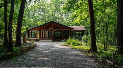 A sanctuary for wildlife preservation in the woods