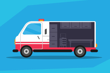 Fototapeta premium Versatile vector illustration of an ambulance
